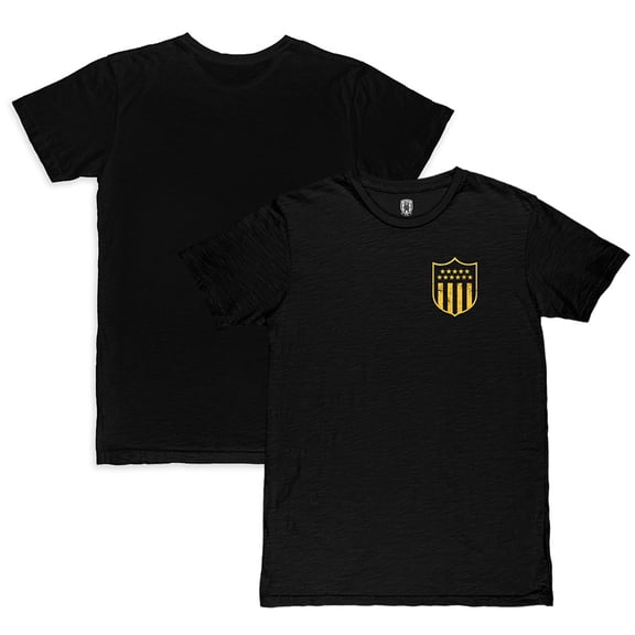 Men's 1863FC  Black Club Atl-tico Pe-arol Color Crest Slub T-Shirt