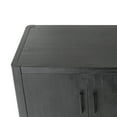 thumbnail image 5 of Christopher Knight Home Sideboard Buffet Cabinet with Solid Wood Legs, 4-Door Accent Cabinet, Black, 5 of 13