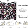 thumbnail image 3 of Gothic Pink Halloween Throw Blanket with Magic Crystals, Tarot Cards, Potions & Skulls Design - Cozy Fleece Flannel Blanket for Women, Perfect Spooky Gift for Home, Couch, Bed, or Dorm Decor, 60"x50", 3 of 6