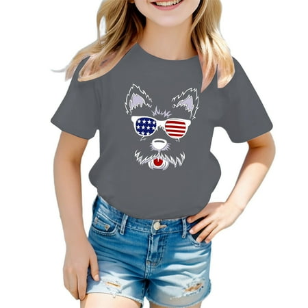 

Kids Boys America Flag Shirts 4Th Of July T Shirt Toddler Girls Patriotic Tops Tee Independence Day Clothes Outfits