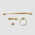 thumbnail image 3 of SENTO Cellar Classic Bathroom Accessories Set, Heavy Duty Metal Bath Hardware Set Wall Mounted, Includes Robe Hook, Standard Toilet Paper Holder, Towel Ring, 24" Towel Bar (4-Piece, Satin Brass), 3 of 8