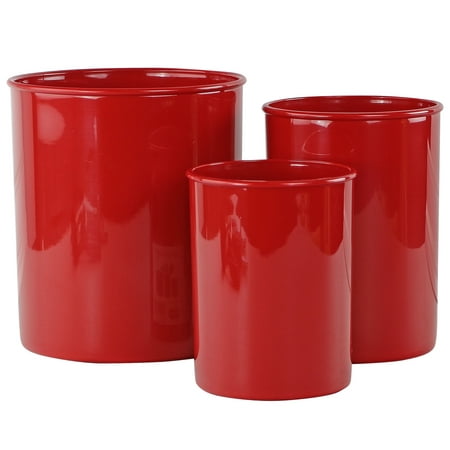 

Reston Lloyd Multipurpose Utensil/Crock Holders Organize Wide Variety of Sizes of Utensils & Tools Includes Extra Large Large & Miniature Red
