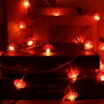 thumbnail image 2 of Red Chinese Lantern String Lights LED Light Beads Waterproof New Year Lantern with PVC Shell for Courtyards Without Tassel 3meters/9.8ft 20 Lights, 2 of 8