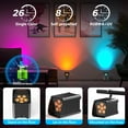thumbnail image 4 of Ukfog 6x18W LEDs Stage Par Lights, Sound Activated RGBWA+UV 6 in 1 Uplights with Remote/APP/DMX512 Control  for Indoor Parties Disco Club KTV Bar Stage DJ Lighting, 4 of 8
