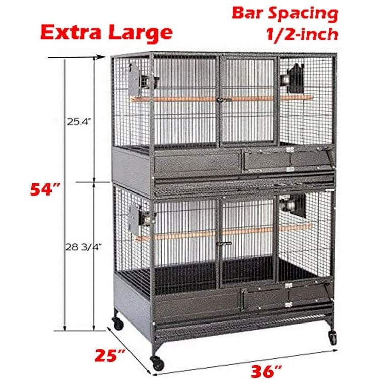 X-Large Durable Wrought Iron Double Stackers Breeding Bird X-Large Durable Wrought Iron Double Stackers Breeding Bird
