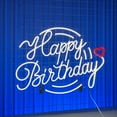 thumbnail image 3 of Glowneon Happy Birthday w/ Heart Neon Sign, Birthday Party Decor, 3 of 4