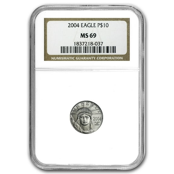 2004 1/10 oz American Platinum Eagle MS-69 NGC