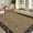 Brown, variant on Garvee Entryway Rug 2x6 Modern Area Rug Floral Print Bordered Rug, Washable Rug Non-Slip Low-Pile Soft Carpet Stain Resistant Indoor Rug for Bedroom Laundry Room, Yellow