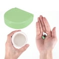 thumbnail image 4 of Unique Bargains 1 Pc 4 Grids Single Layer Pill Case Portable for Travel Light Green, 4 of 6
