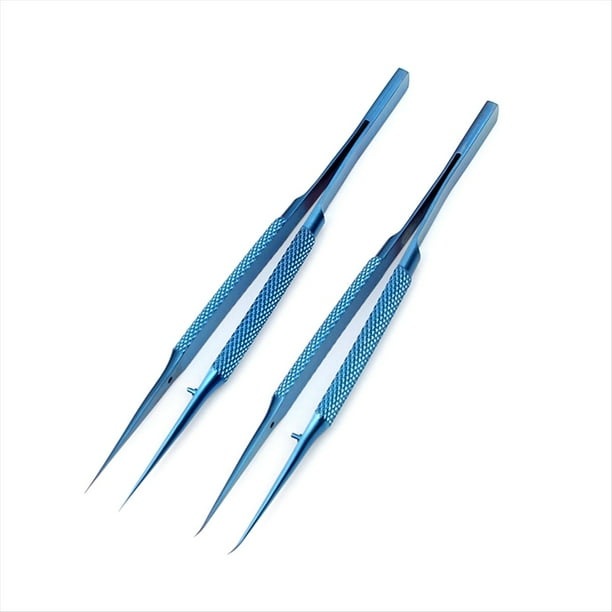 2 Pinzas de Aleación de Titanio para Reparación Profesional de Dactilares, Línea de Moscas, Placa Base de Teléfono, Pinzas Electrónicas Antimagnéticas.