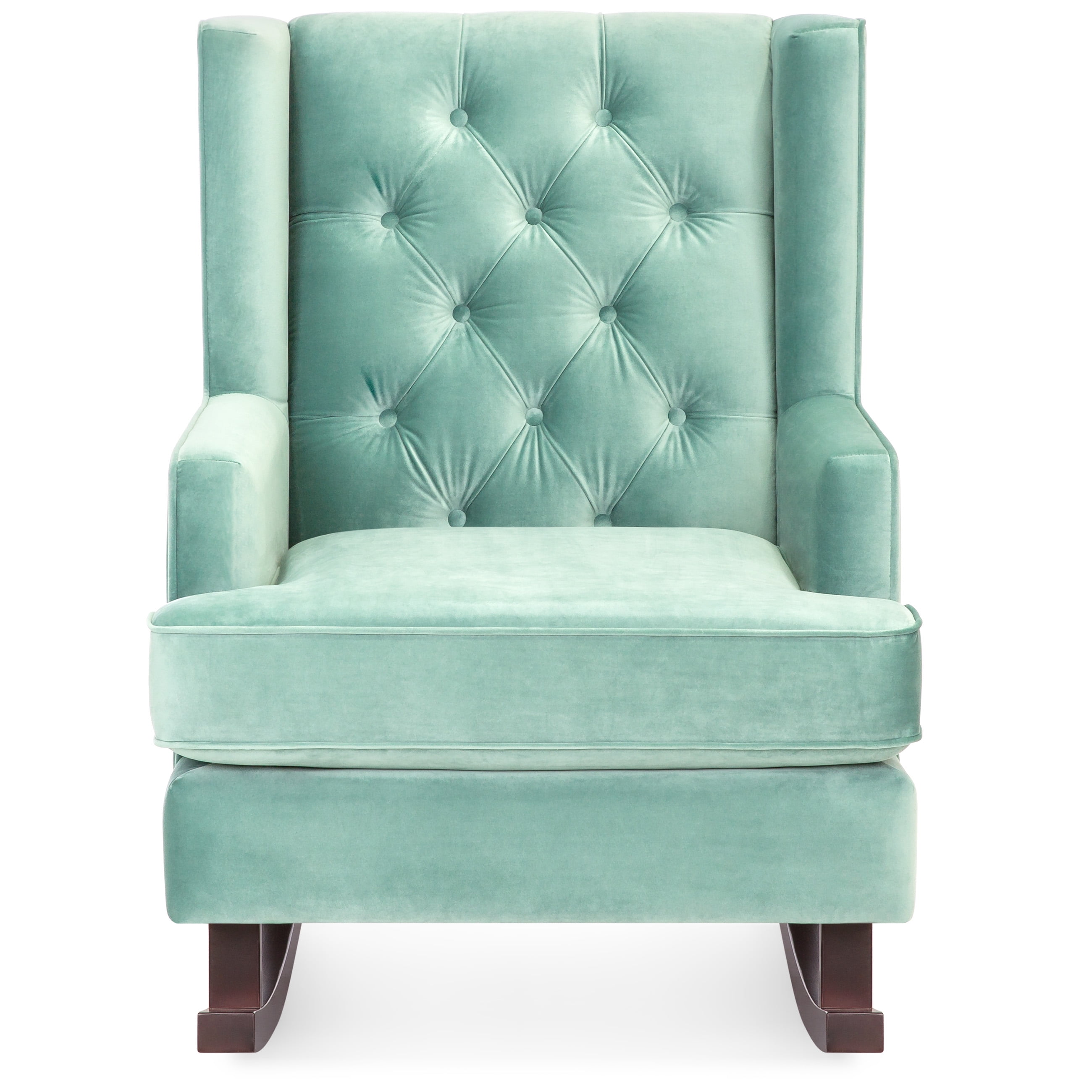 Best Choice S Tufted Upholstered Wingback Rocking Accent Best Choice S Tufted Upholstered Wingback Rocking Accent Chair Rocker For Living Room Bedroom W Wood Frame Blue Teal Com