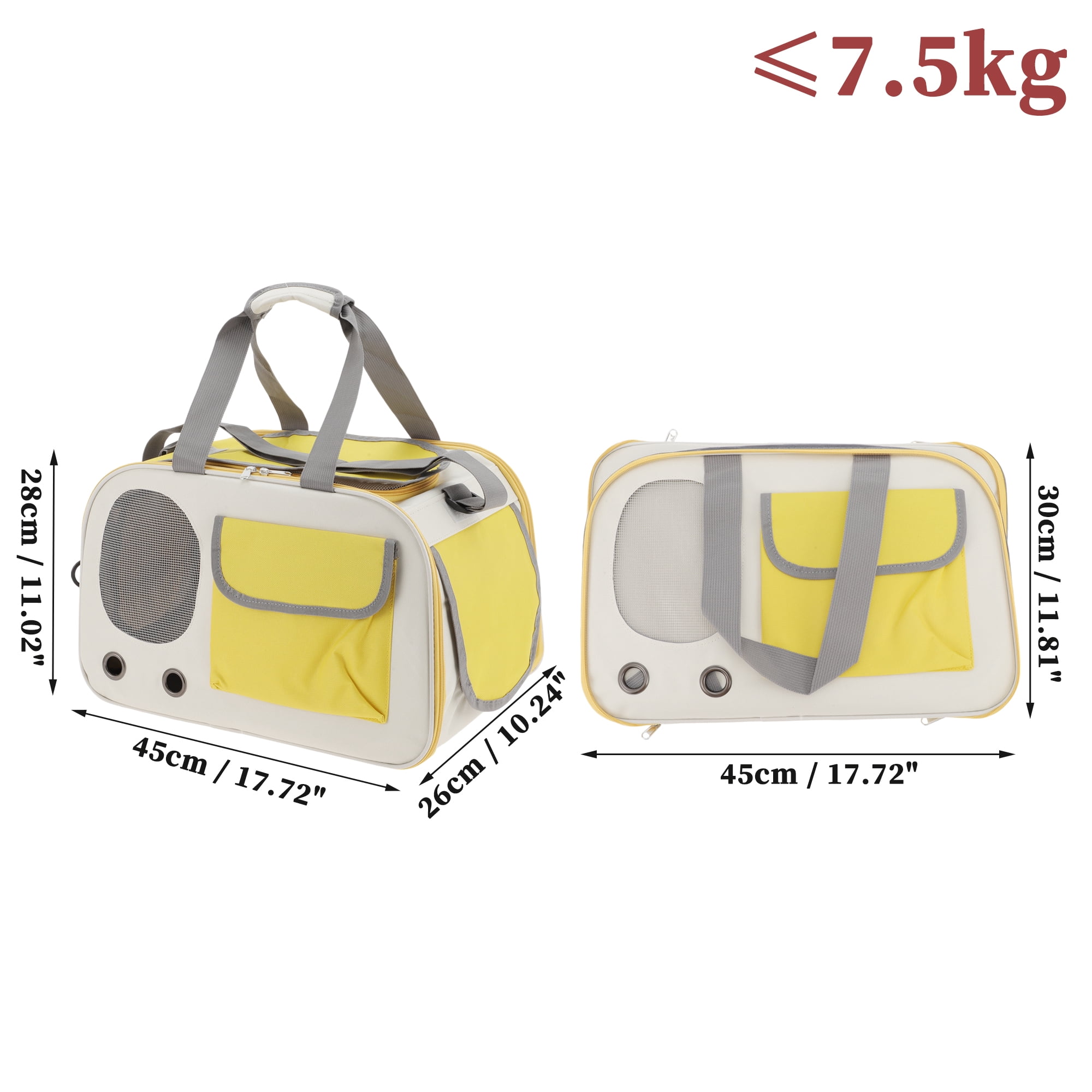 Unique Bargains Pet Carrier Bag Foldable Transport Box Breathable Pet Bag