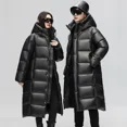 thumbnail image 4 of Ropa de diseñador para hombre, chaqueta larga con capucha de lujo para hombre, abrigos masculinos con relleno de ganso para invierno, chaqueta acolchada, abrigo informal para el frío, 4 of 5