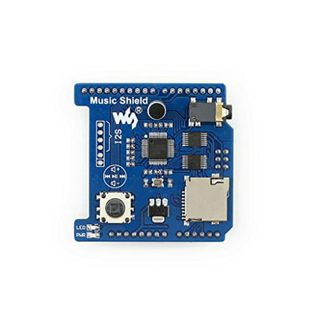 Waveshare Music Shield Arduino Expansion Board for Audio Play/Record VS1053B Onboard Music Moduel Compatible Arduino UNO,