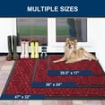 thumbnail image 3 of Buganda Heavy Duty Door mat, 17"x29.5" Low Profile Rubber Doormat, Non-Slip Outdoor & Indoor Entrance Rug, All-Weather Dirt Trapper, Burgundy, 3 of 8