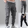 thumbnail image 2 of ¡Caliente! Pantalones de otoño para hombre, pantalones Joggers Harem de Hip Hop, novedad de 2021, pantalones para hombre, pantalones Cargo multibolsillos sólidos, pantalones de chándal ajustados Tan Jianjun unisex, 2 of 2