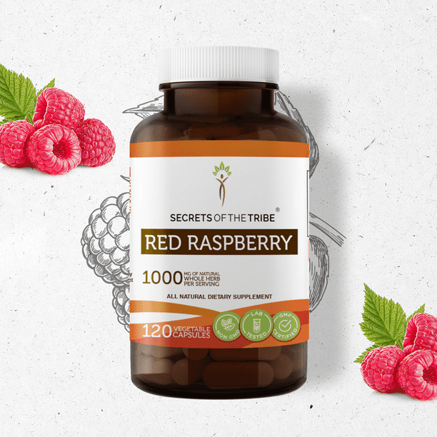 Secrets of the Tribe Red Raspberry 120 Capsules, 500 mg, Organic Red ...