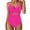 Hot Pink-01, variant on DISKEBUISS Women's One Pieces Swimsuits Halter Bathing Suits Push Up Swim Suits Slimming Swimwear S-XL