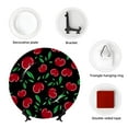 thumbnail image 4 of Bingfone Cherry Print Bone China Dinner Decorative Plates,Handmade Ceramic Dinner Plate with Stand for Home Club-7in, 4 of 6
