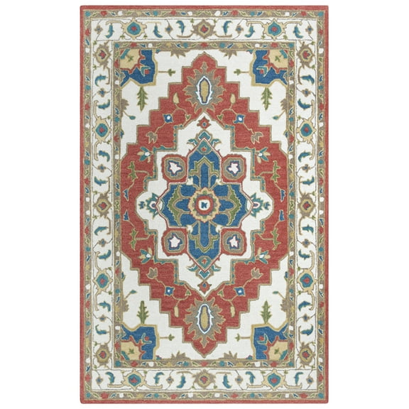 Alora Decor Conley Red 5'X7'6" Tufted Wool Rug