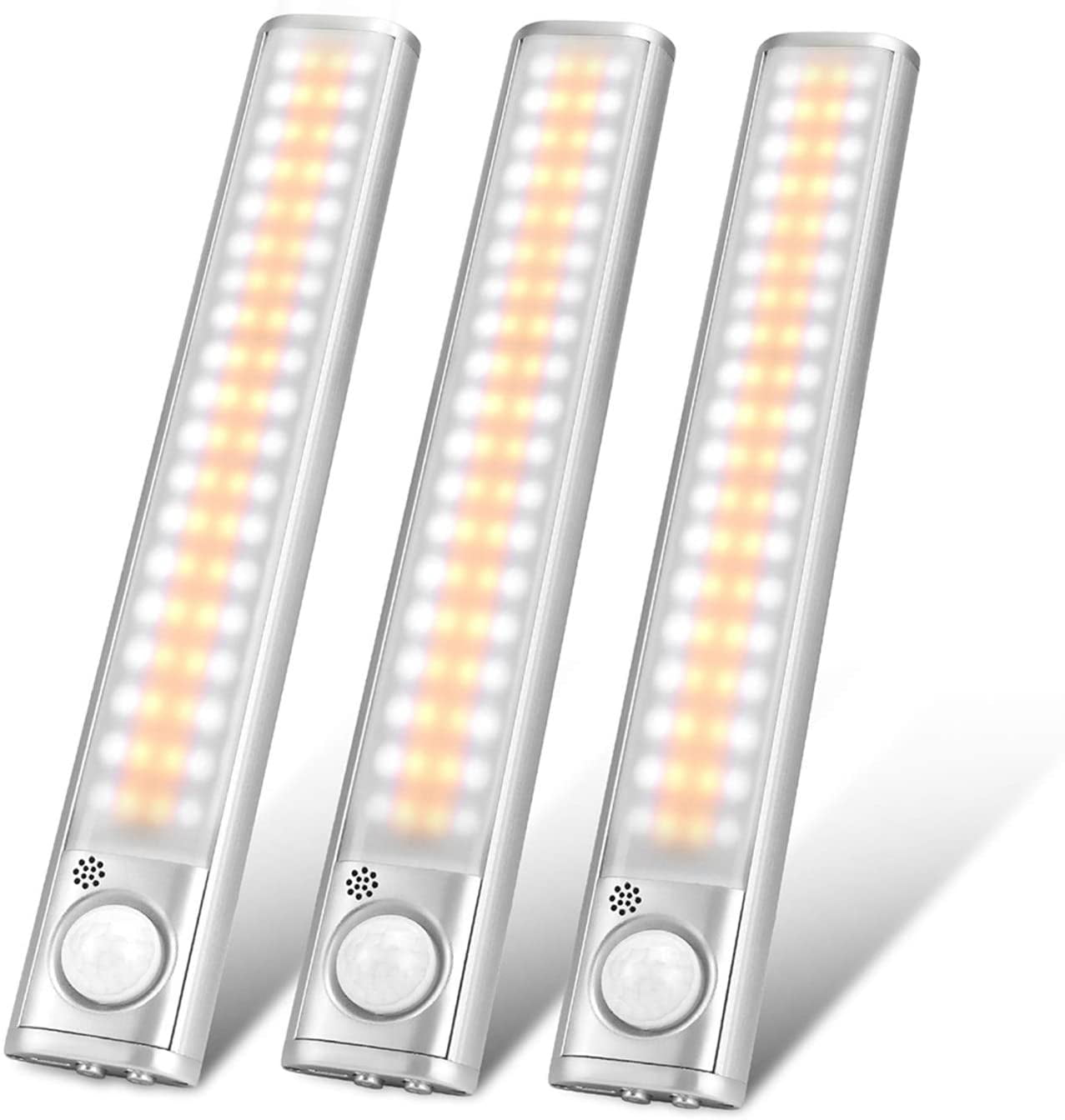 LED Motion Sensor Under Cabinet Closet Night Lights Rechargeable Kitchen Lights 