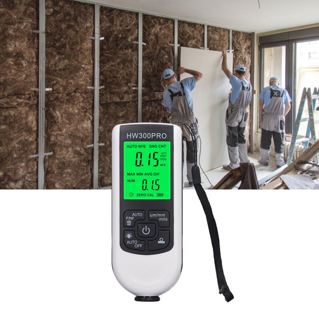 High Accuracy Coating Thickness Gauge Meter Paint Depth Tester ABS Material Compact for Car Manufacturing Metal Processing