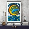 thumbnail image 3 of IDEA4WALL Framed Canvas Wall Art for Living Room, Bedroom Whale Canvas Prints for Modern Home Decoration Ready to Hang, 3 of 4