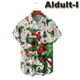 thumbnail image 3 of Funny Kids and Mens Christmas Casual Short Sleeve Shirt Hawaiian Shirt with Chest Pocket Multiple Color, 3 of 6