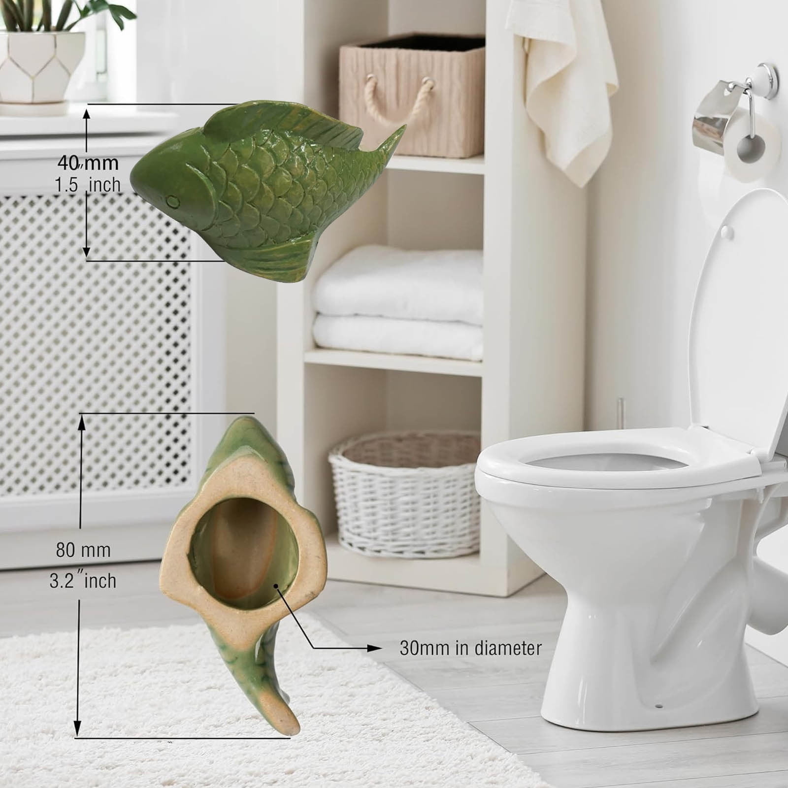 2 Pcs Ceramic Cat Toilet Floor Bolt Caps,Cute Animal Toilet Bowl Screw