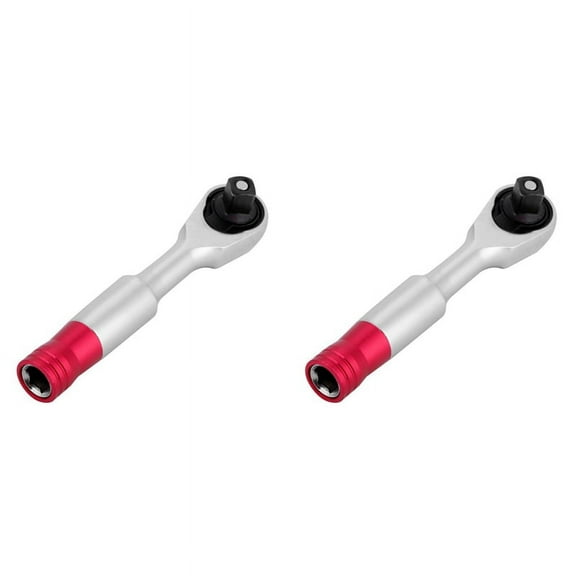 2pcs 1/4Inch 85MM Mini Torque Rachet Wrench Set Hand Repair Tool for Vehicle Bicycle Bike Socket Wrench Kit Tool