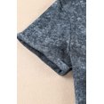 thumbnail image 4 of POGLIP Women's Gray Vintage Asymmetric Cold Shoulder T-shirt, 4 of 6