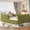 Green + MDF + Metal + Teddy + Queen, variant on Full Size Soft Upholstered Floor Bed, Montessori Floor Bed with Full Surround Safety Rails, Low to Ground Bed Frame for Boys Girls, Green