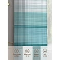 thumbnail image 6 of Teal Green Ombre Stripes Sheer Curtains 72 Inch Length 2 Panels Set, Modern Farmhouse Lines Art Voile Window Treatment Rod Pocket Curtains Sheers Drapes for Bedroom/Living Room/Kitchen 52"x72"x2, 6 of 7