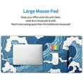 thumbnail image 5 of Japanese Blue and White Wave Gaming Mouse Pad XXL Anime Sea Texture Extended Large Desk Mat Big Mousepad Non-Slip Rubber Base Stitched Edge Long Mousepad for Desktop PC Computer Gamer, 35.4 x 15.7 in, 5 of 6