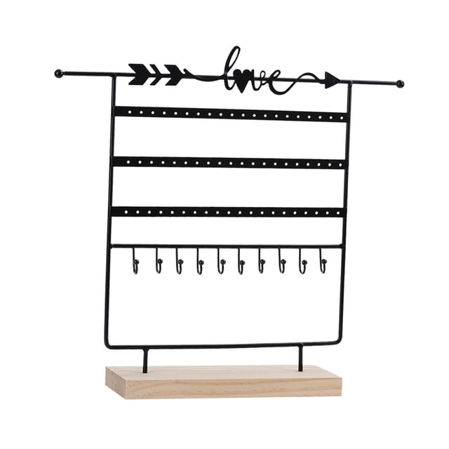 Organizador de pendientes de joyería de 5 niveles, decoración de escaparate para colgantes de armario Negro Yuyangstore Titular del organizador de la joyería