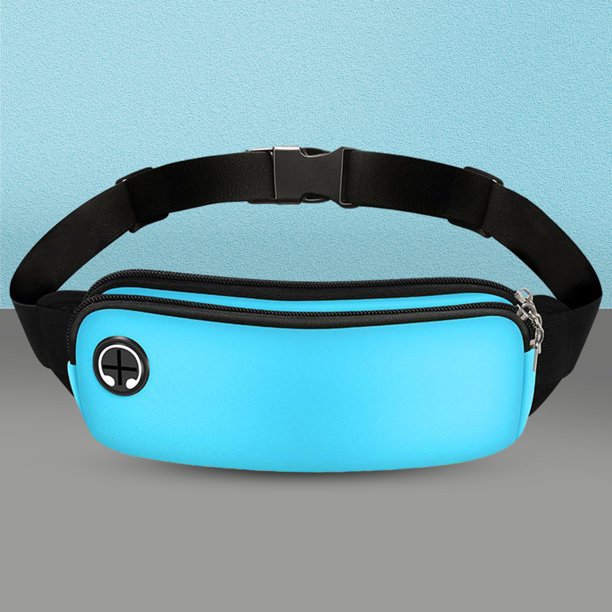 Bolsa Ligera Para Correr Riñonera Riñonera de doble capa Marathon Jogging Ciclismo Bolsa Transpirable (Azul)