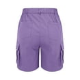 thumbnail image 3 of BUIGTTKLOP Cargo Shorts for Women Lightweight Quick Dry Elastic Waist Outdoor Hiking Shorts with Multi Pockets, 3 of 5