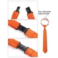 thumbnail image 5 of Boys Solid Color Ties Classic Pre-Tied Adjustable Childs Necktie Party Weddings Orange, 5 of 8