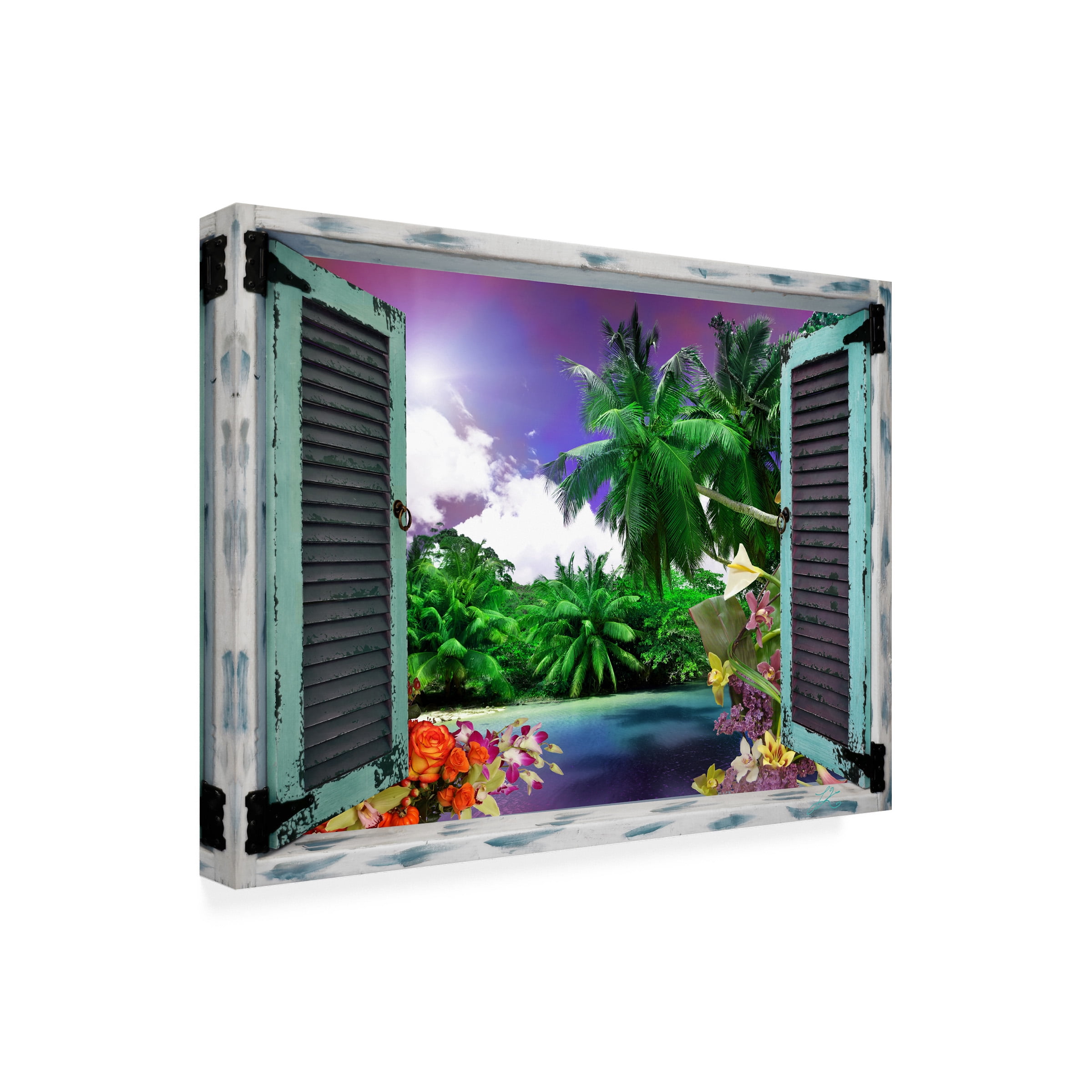 Leo Kelly 'Tropical Window to Paradise I' Outdoor All-Weather Wall Decor