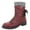 Wine, variant on Aayomet Boots For Women，Red Boots For Women Women Fashion Casual Vintage Retro Mid-Calf Boots Lace Up Hiking Boots Women Waterproof