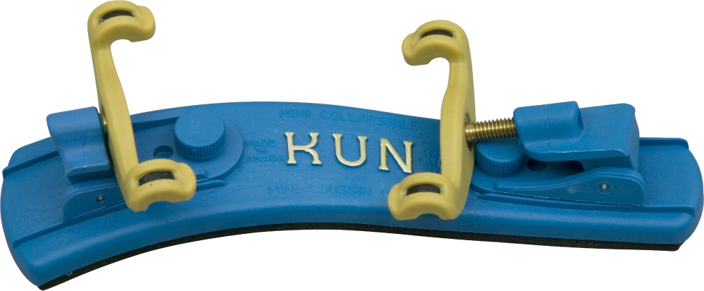 Kun Mini Collapsible Violin Shoulder Rest Mini Blue 1/4-1/16 Size