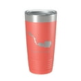 thumbnail image 1 of Crooked Lake Map Tumbler Travel Mug Insulated Laser Engraved Coffee Cup Indiana 20 oz Coral, 1 of 1