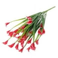 thumbnail image 6 of ZOELNIC 4 Bouquet Artificial Calla Lily Flower Wedding Table Plant Home Garden Decor , Red, 6 of 8