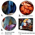 thumbnail image 3 of Designart "Vibrant Paradox Of Blue And Orange Parrots I" Parrot Floater Framed Canvas Art Print, 3 of 5