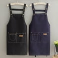 thumbnail image 3 of Koszal Oil-proof Kitchen Apron Scratch Resistant Canvas Ladies Fashion Cooking Apron for Painting, 3 of 7