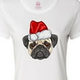 thumbnail image 4 of Inktastic Christmas Pug Dog Santa Women's T-Shirt, 4 of 5