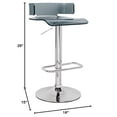 thumbnail image 2 of Tabouret Réglable Imprimé avec Pivot, Gris & Chrome, 2 of 2