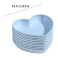 thumbnail image 3 of 10pcs Heart Shaped Dinner Plates Dinnerware Dishes Set 6.1 Inch Food Plate Saucers Tray Fruits Snack Bowls, 3 of 6