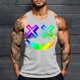 thumbnail image 1 of Camiseta sin mangas de cuello redondo para hombre, con estampado de Halloween, cuello redondo, estilo informal, deportiva, para hombre, 1 of 5
