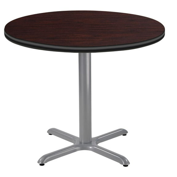 National Public Seating NPS® Café Table, 36" Round, X Base, 30" Height, Particleboard Core/T-Mold
